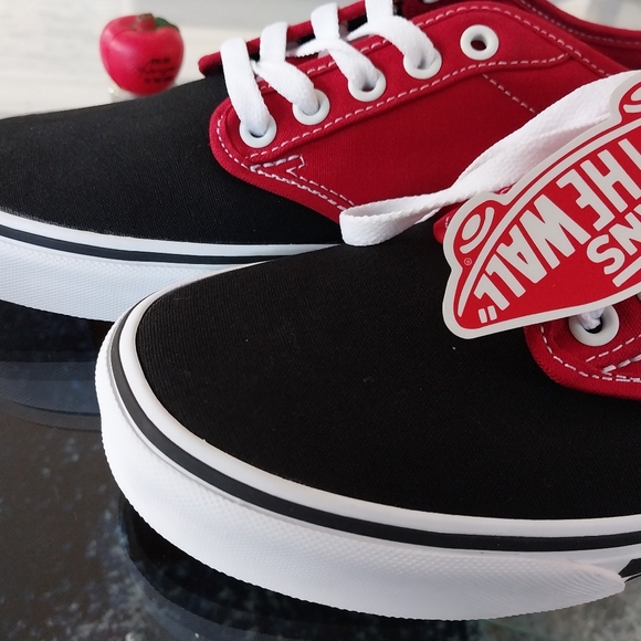 Mens Red Blk Checkered Vans Sz 8 Men NWT - Picture 2 of 10